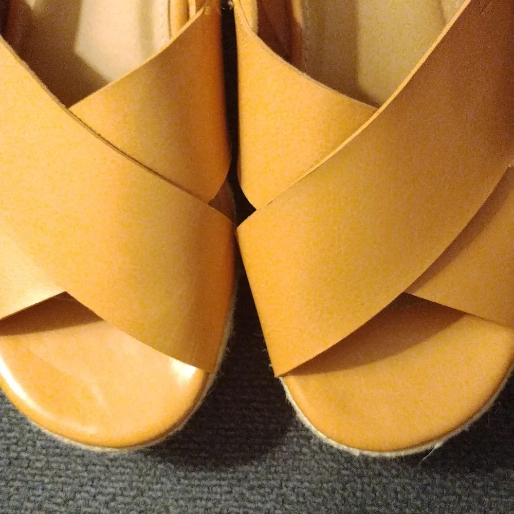 - Torrid tan espadrille platform sandals